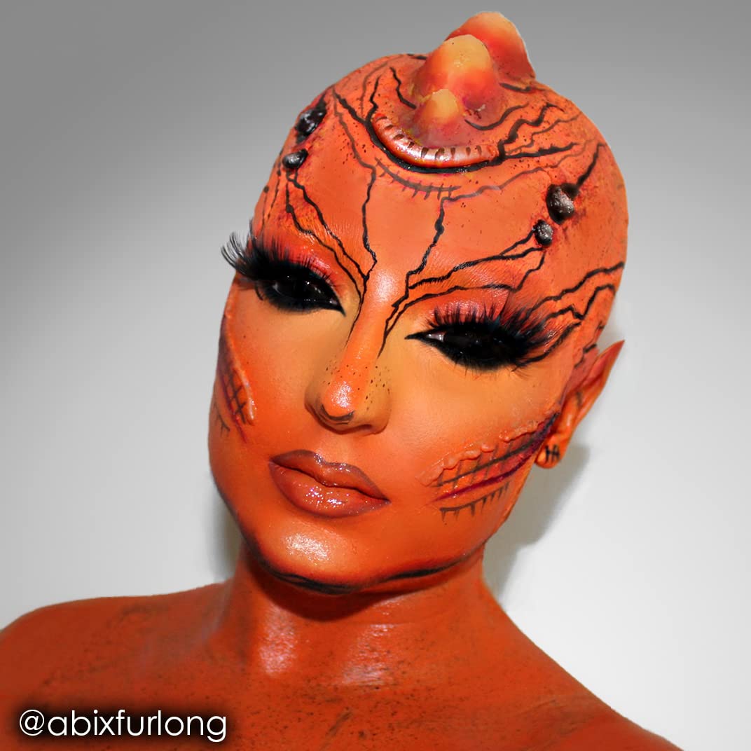 Mehron Makeup CreamBlend Stick ORANGE swatch on skin