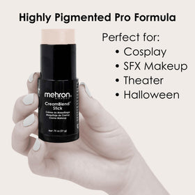 Mehron Makeup CreamBlend Stick packaging with ingredients list