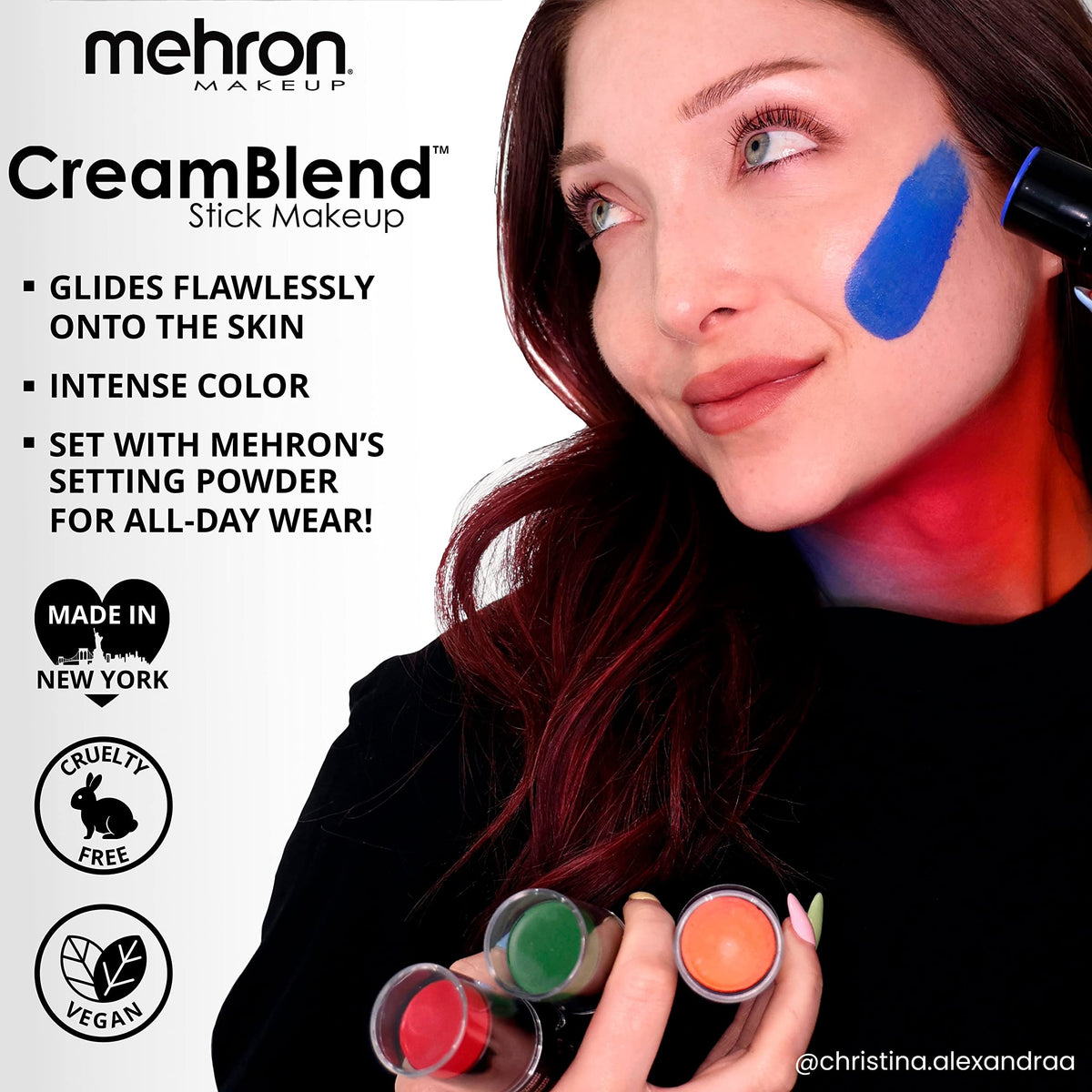 Mehron Makeup CreamBlend Stick WHITE packaging