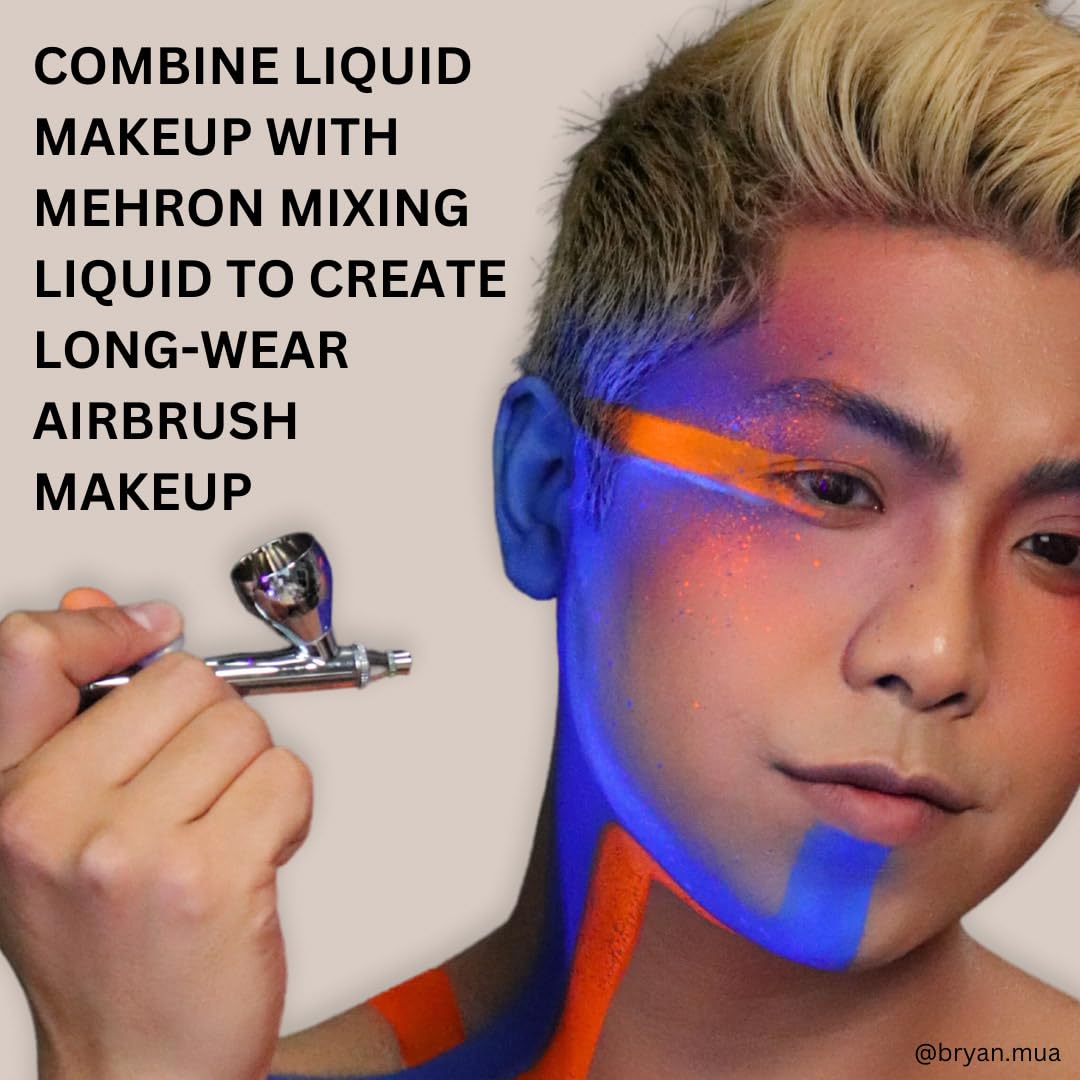 Mehron Makeup Liquid Makeup Monster Grey in use at an event