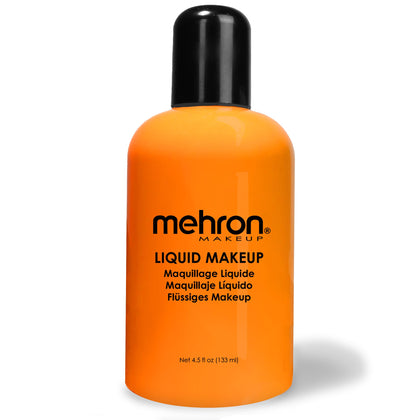 Mehron Makeup Liquid Makeup ORANGE bottle front view