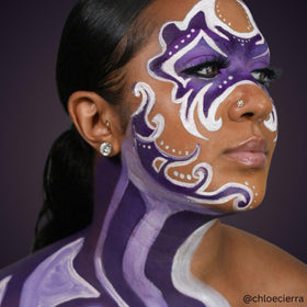 Mehron Makeup Liquid Makeup Purple texture close-up