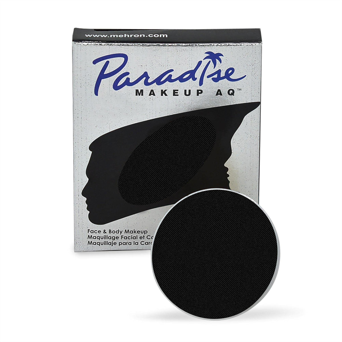 Mehron Makeup Paradise AQ Black front view