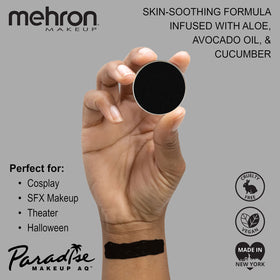Mehron Makeup Paradise AQ Black swatch