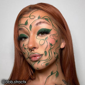 Mehron Makeup Paradise AQ Dark Green body paint applied on skin