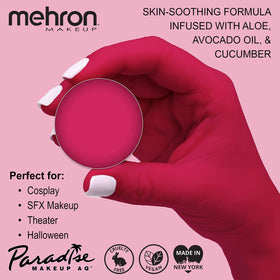 Mehron Makeup Paradise AQ Dark Pink face paint with brush