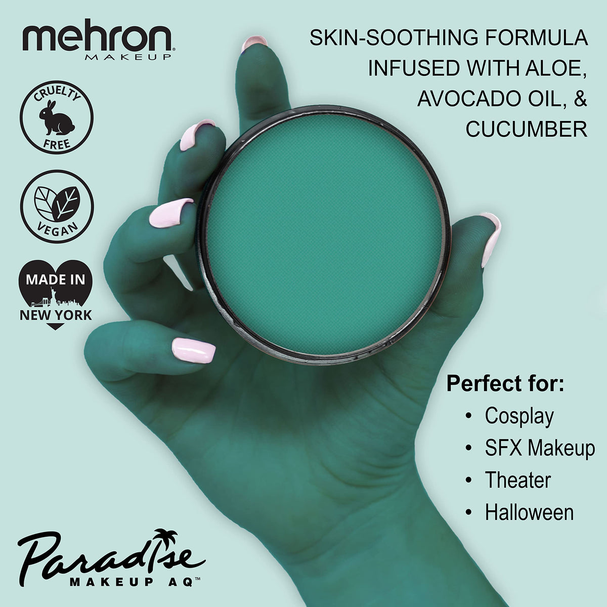 Mehron Makeup Paradise AQ Deep Sea body paint texture close-up