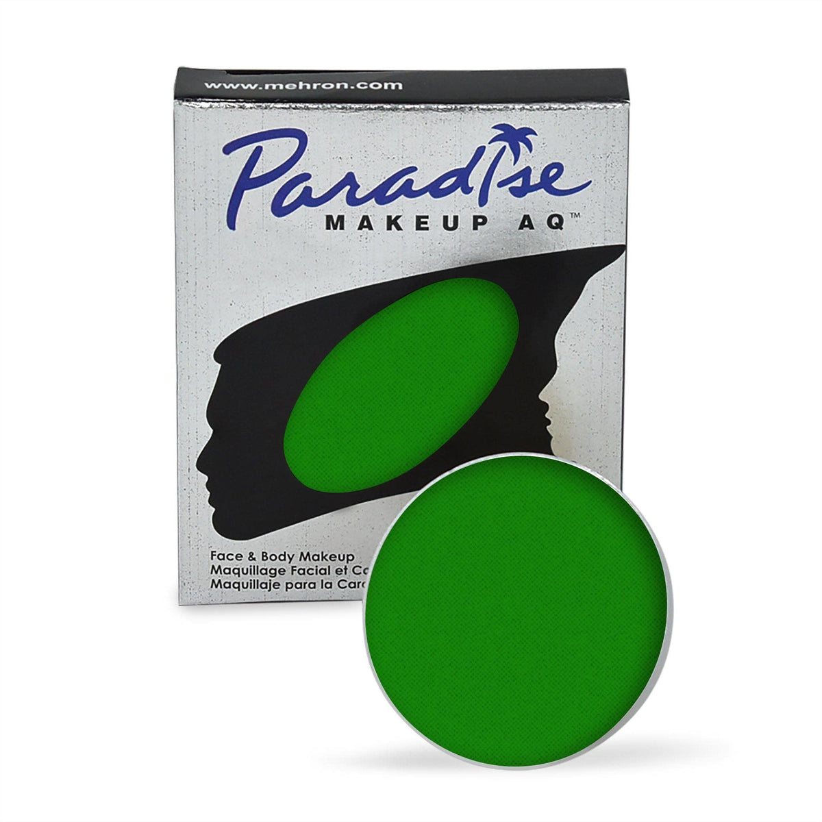 Mehron Makeup Paradise AQ Green face and body paint front view