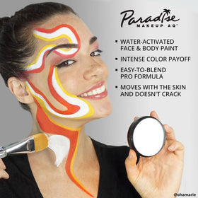 Mehron Makeup Paradise AQ Light Brown body paint application