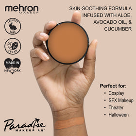 Mehron Makeup Paradise AQ Light Brown body paint packaging