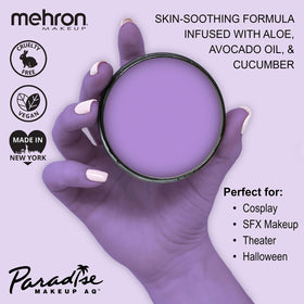 Mehron Makeup Paradise AQ Purple body paint packaging
