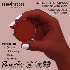 Mehron Makeup Paradise AQ RED paint with brush and sponge