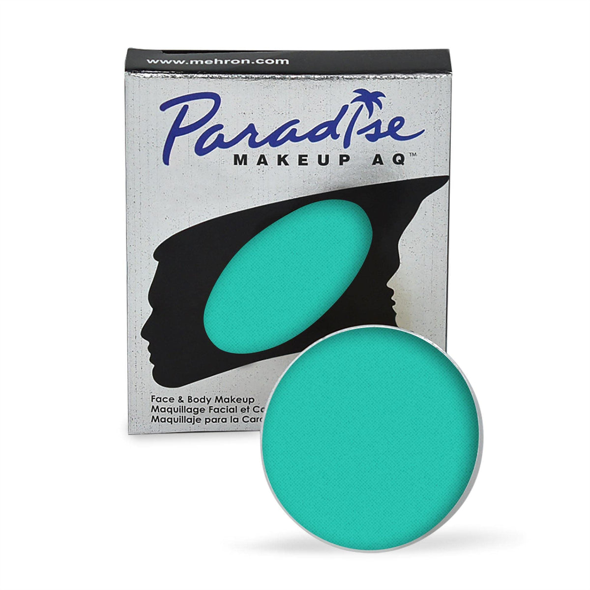 Mehron Makeup Paradise AQ Teal face and body paint front view