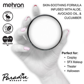 Mehron Makeup Paradise AQ White Body Paint texture close-up