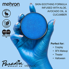 Mehron Makeup Paradise FX Metallic Dark Blue packaging