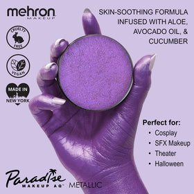 Mehron Makeup Paradise FX Metallic Purple Face Paint packaging
