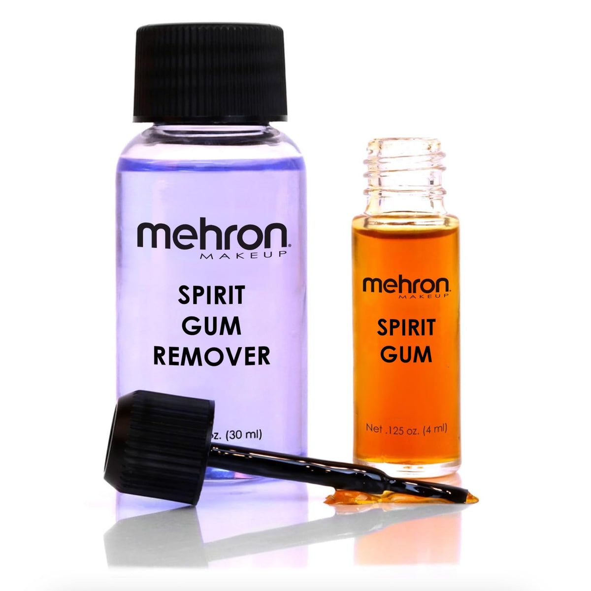 Mehron Makeup Spirit Gum Adhesive front view with bottle label