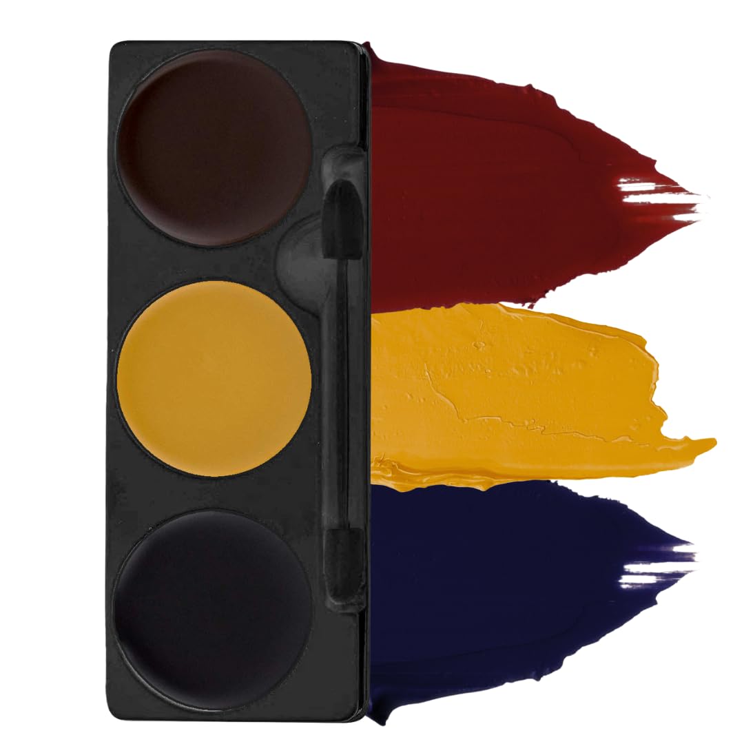 Mehron Makeup Tri-Color Face Paint Palette Bruise front view