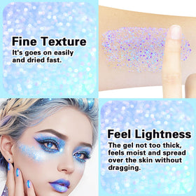 MEICOLY body glitter used in hair styling
