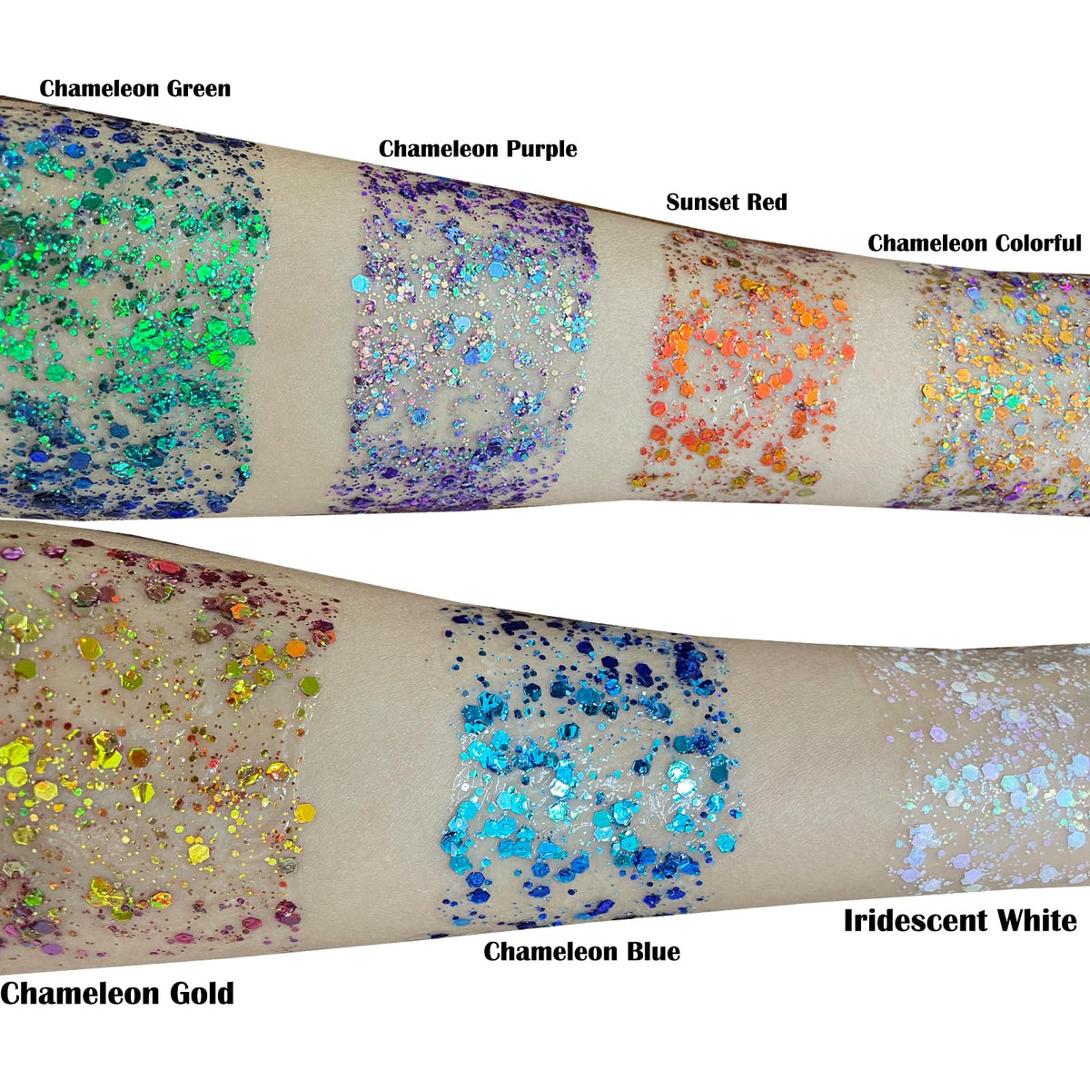 MEICOLY Chameleon Blue Body Glitter Gel packaging details