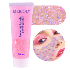 MEICOLY Chameleon Body Glitter Gel light pink tube front view