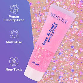 MEICOLY Chameleon Body Glitter Gel swatch on hand