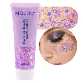 MEICOLY Chameleon Body Glitter Light Purple tube front view