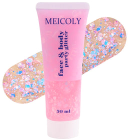 MEICOLY Chameleon Body Glitter pink to purple gel tube front view
