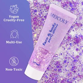 MEICOLY Chameleon Body Glitter swatch on hand