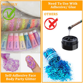 MEICOLY Chameleon Body Glitter tube with cap