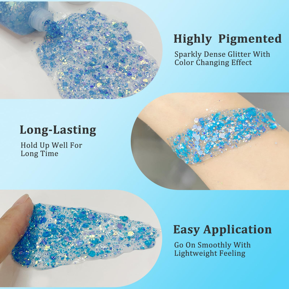 MEICOLY Chameleon Glitter in use at a festival