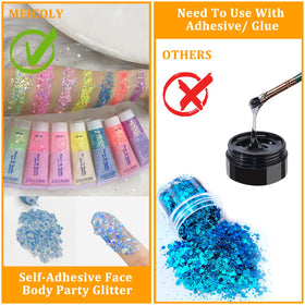 MEICOLY Chameleon Glitter tube with cap off