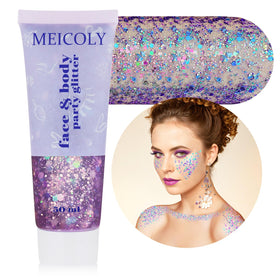 MEICOLY Chameleon Purple Body Glitter tube front view
