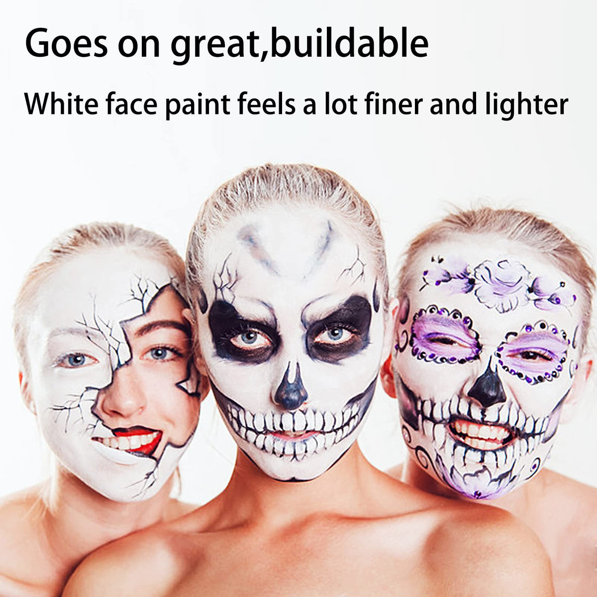MEICOLY Clown White Face Body Paint Stick with Halloween costume