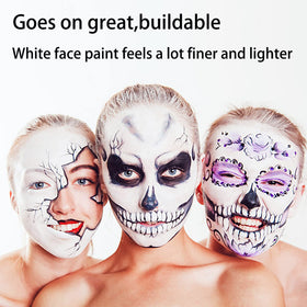 MEICOLY Clown White Face Body Paint Stick with Halloween costume