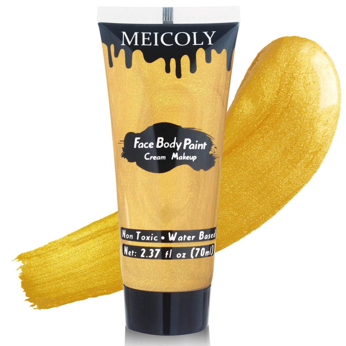 MEICOLY Gold Face Body Paint 2.37Oz front view