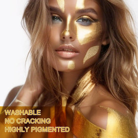 MEICOLY Gold Face Body Paint applied on skin