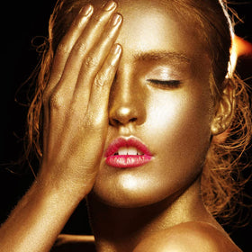 MEICOLY Gold Face Body Paint with brush and sponge