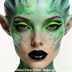 MEICOLY Green and Yellow Hair Glitter with application brush