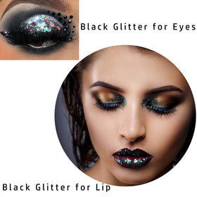 MEICOLY holographic glitter applied on skin