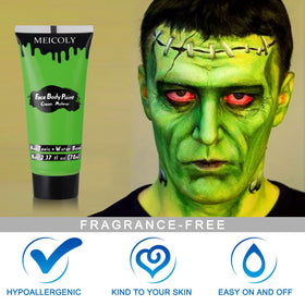 MEICOLY Light Green Face Body Paint for St Patrick's Day