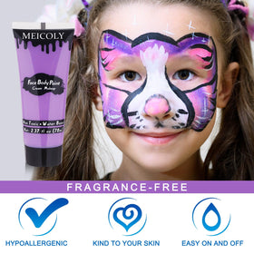 MEICOLY light purple face body paint in a makeup kit