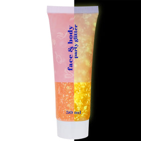 MEICOLY Neon Orange Body Glitter Gel front view