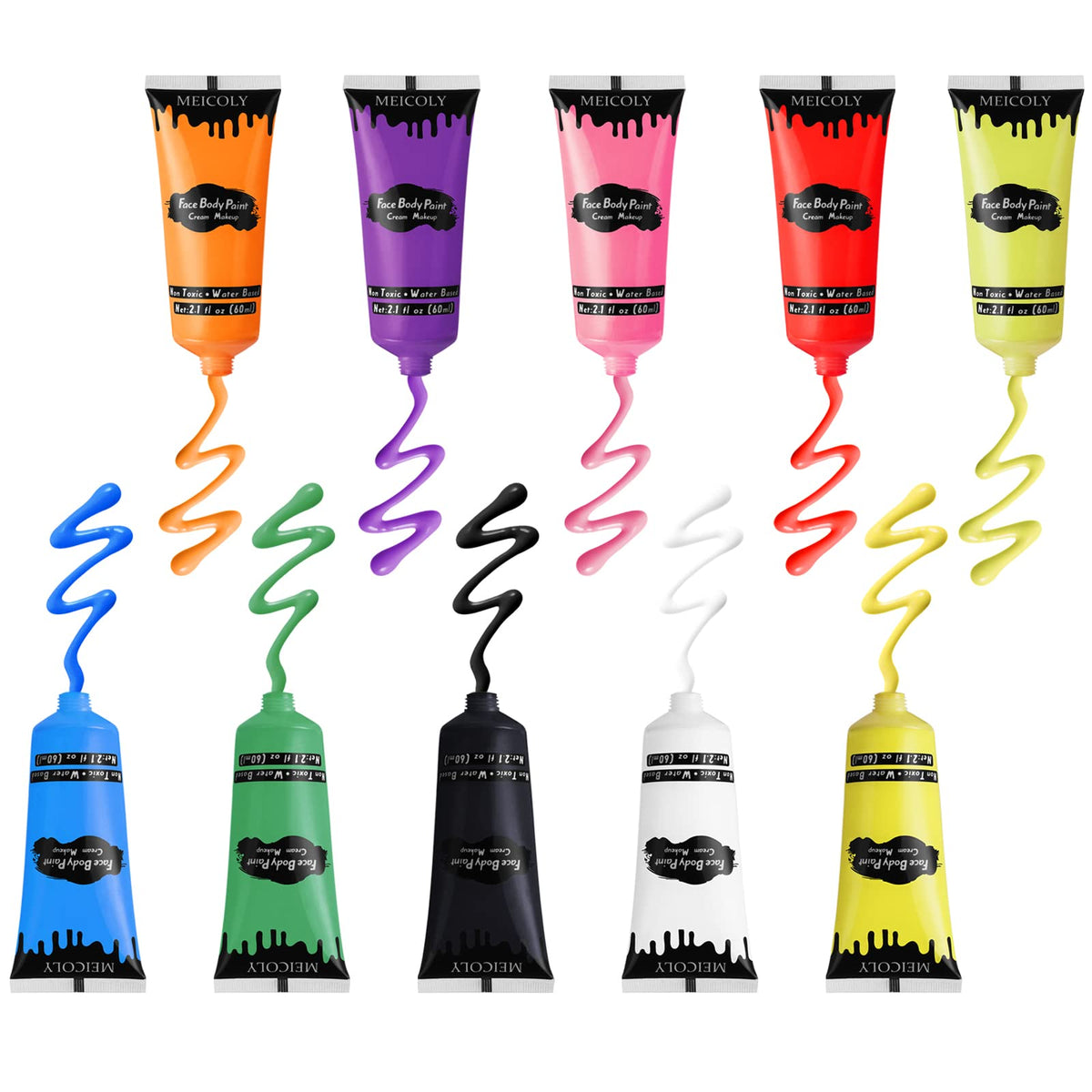 MEICOLY Ogre Green Face Body Paint packaging details
