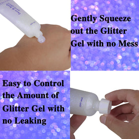 MEICOLY Sparkling Blue Body Glitter at a festival