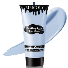 MEICOLY Zombie Makeup light blue grey body paint front view