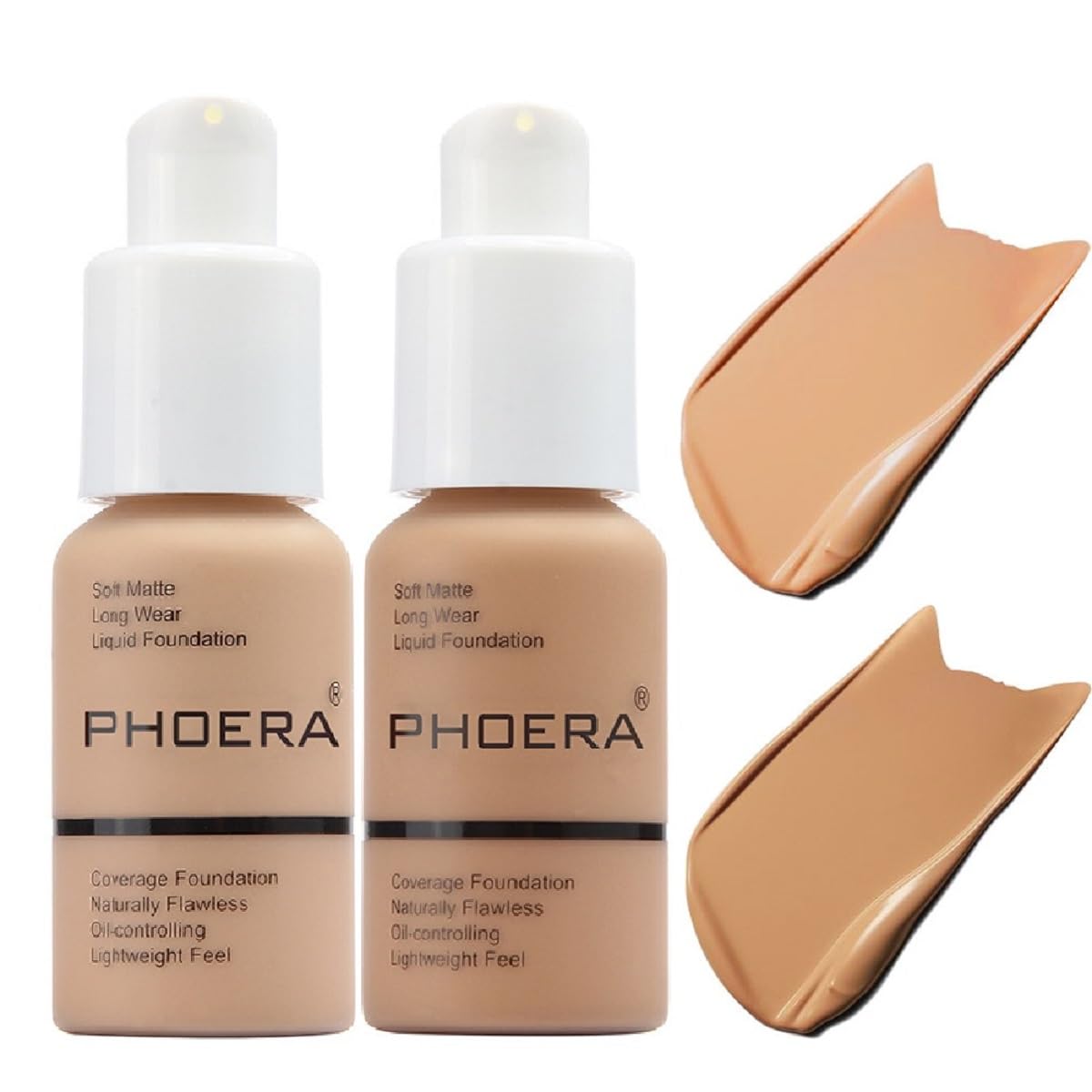 Meifen Foundation 2 Pack showing 104 Buff Beige and 105 Sand bottles