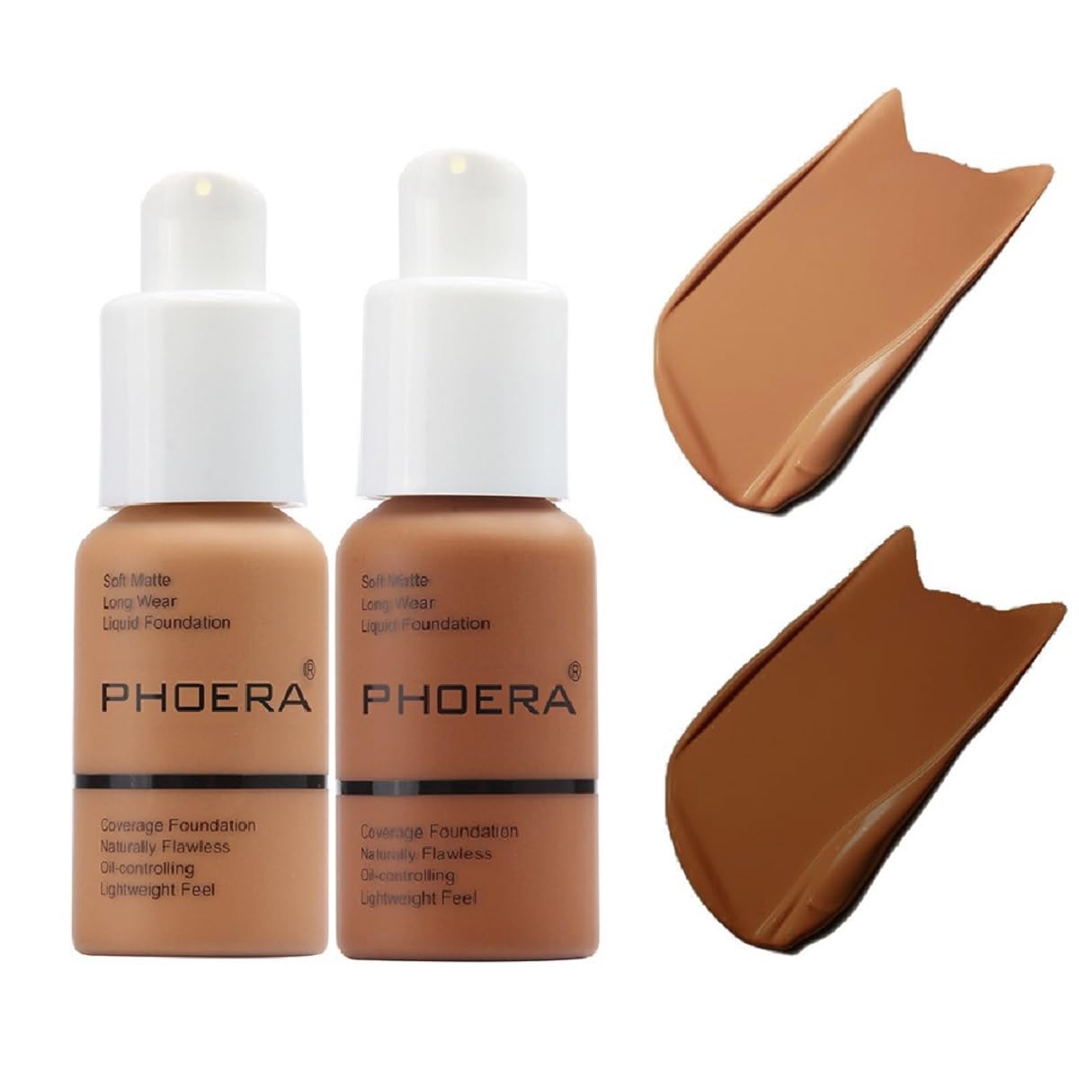 Meifen PHOERA Foundation 2 Pack 108# Tan and 109# Mocha front view