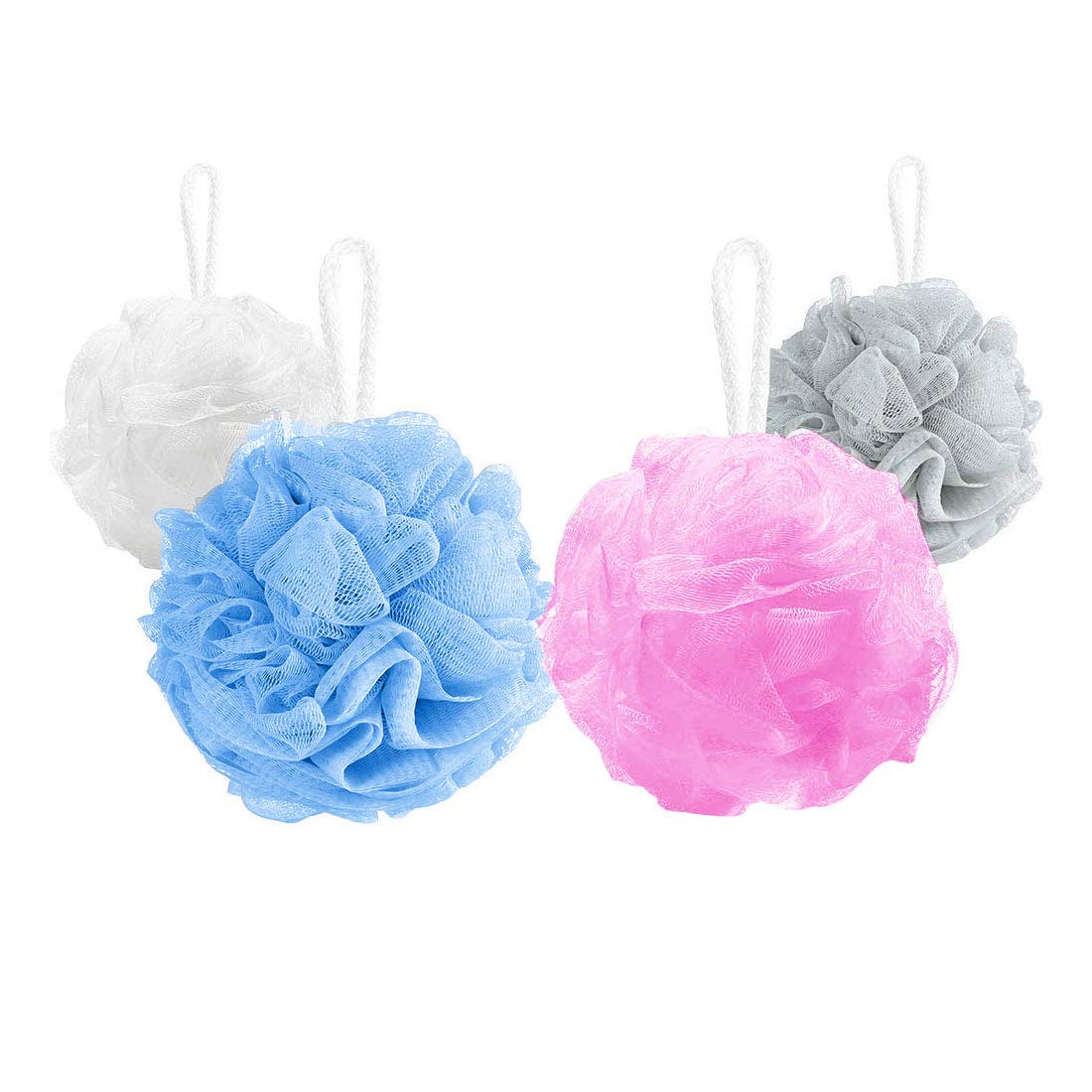 Meirrnyyu bath loofah sponge package showing 10 pieces