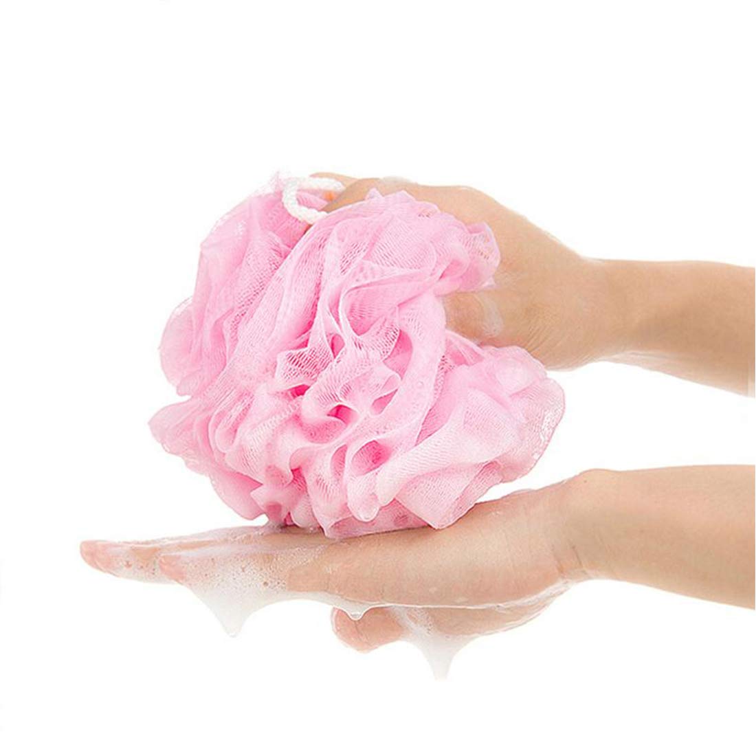 Meirrnyyu loofah sponges displayed in a bathroom setting